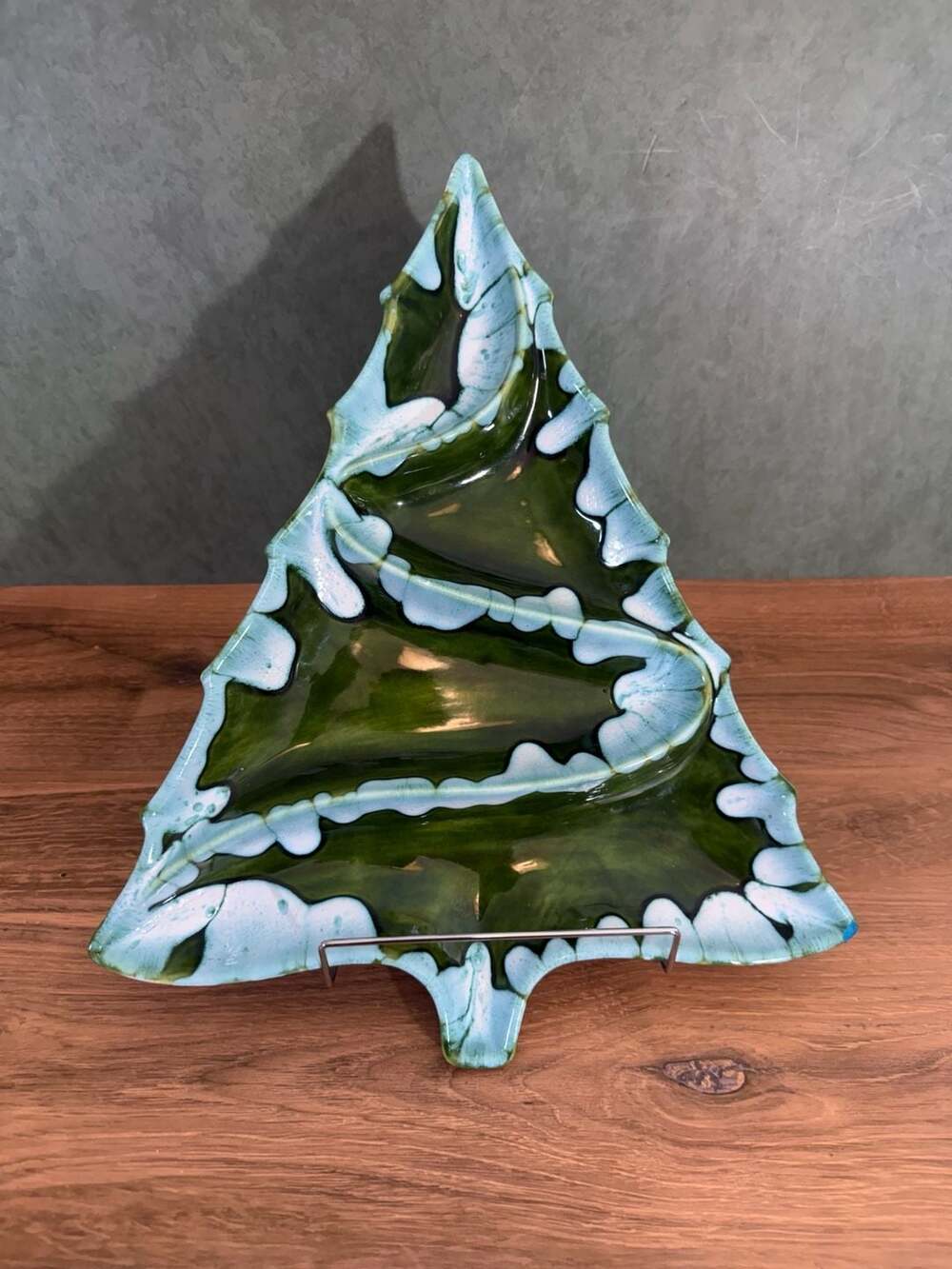 Atlantic Mold Vintage Ceramic Christmas Tree Divided Serving Tray